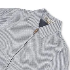 Hope & Henry Boys' Long Sleeve Seersucker Bomber Jacket, Kids