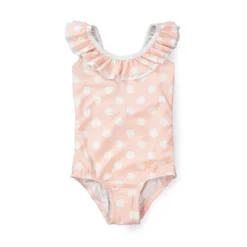 Hope & Henry Girls' Ruffle Neck One-Piece Swimsuit, Toddler -Hope & Henry Sales GUEST fe4609b8 c83b 461b ada9 bec14a6ff83b