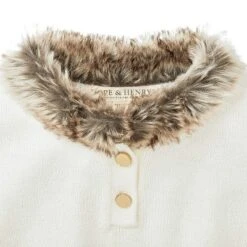 Hope & Henry Girls' Sweater Cape With Trim, Kids