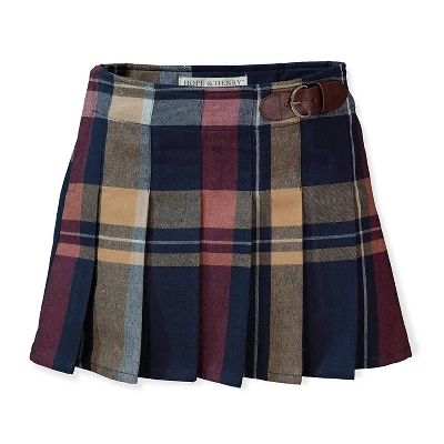 Hope & Henry Girls' Pleated Skirt With Buckle Detail, Kids 10 Hope & Henry Girls' Pleated Skirt With Buckle Detail, Kids - Image 8